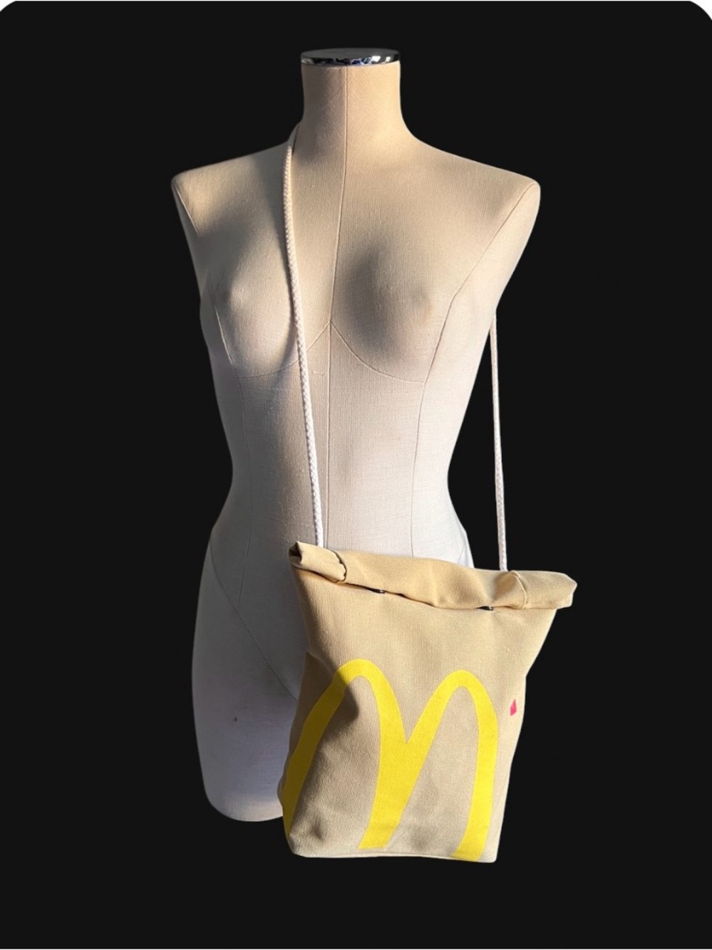 McDonald’s Golden Arches Canvas Paper Bag Style Crossbody Purse Shoulder Bag